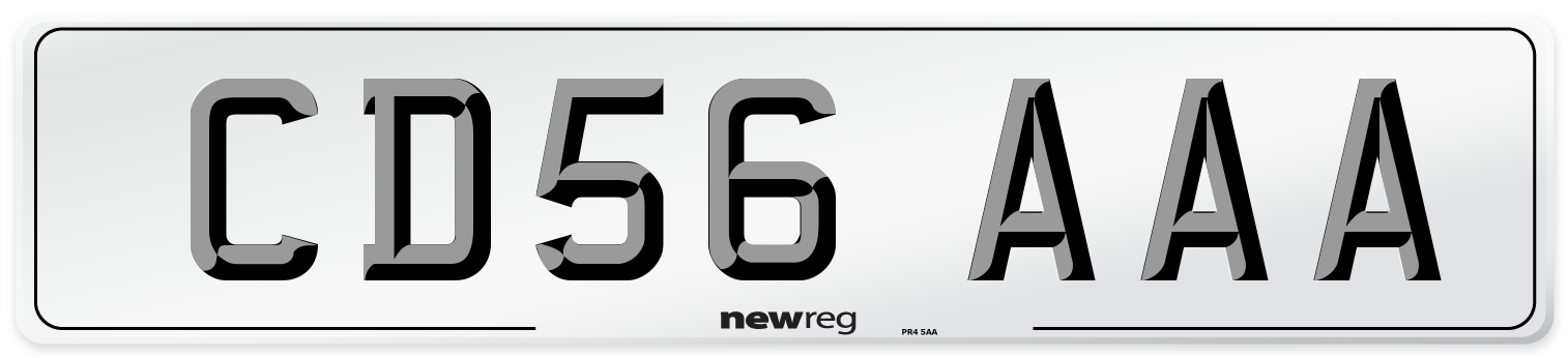 CD56 AAA Number Plate from New Reg